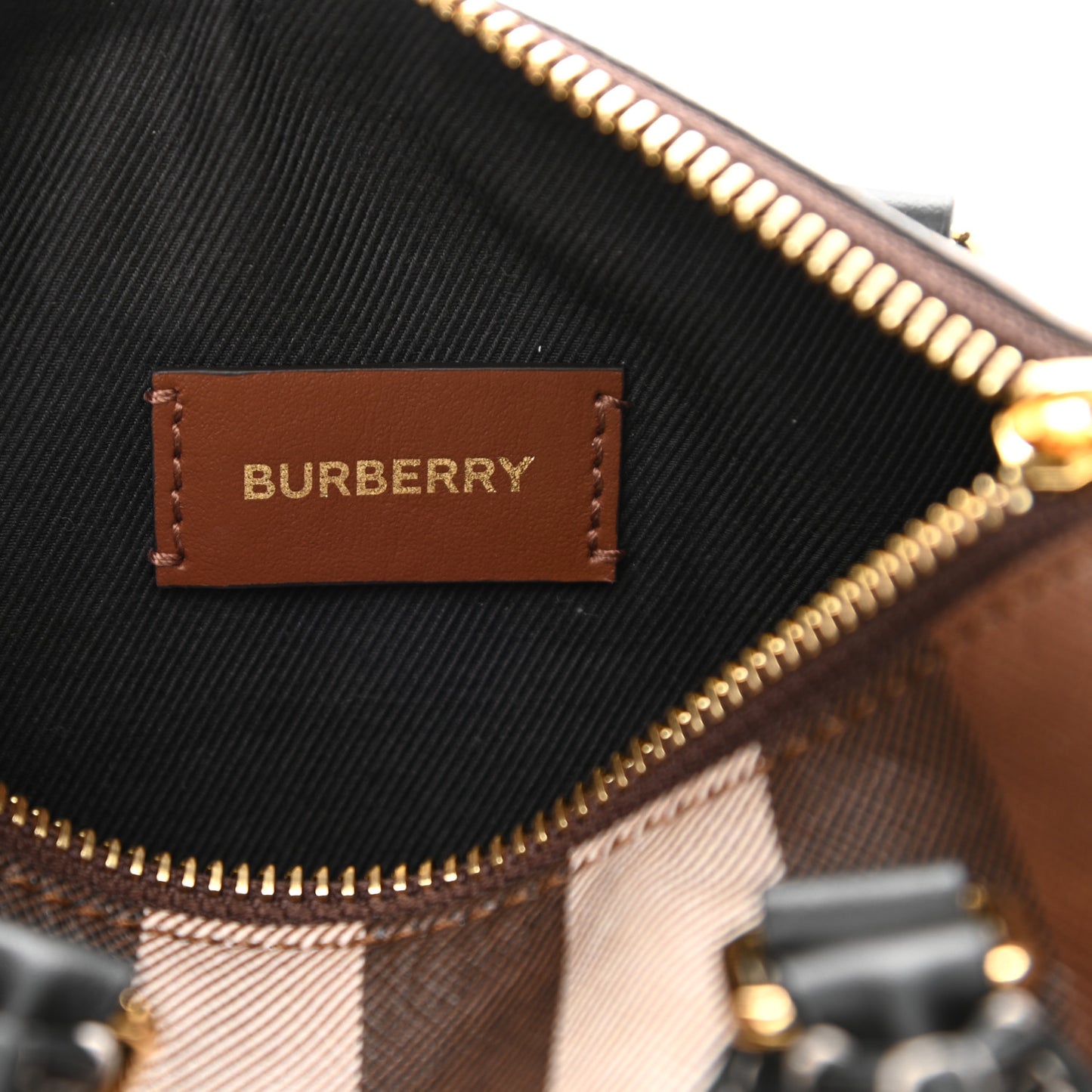 E-canvas Check Mini Bowling Bag Dark Birch Brown