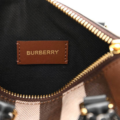 Burberry E-canvas Check Mini Bowling Bag Dark Birch Brown 6 of 8
