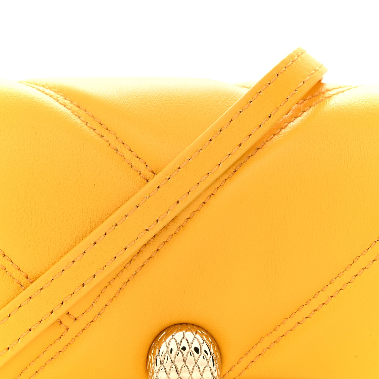 Calfskin Serpenti Cabochon Micro Bag Yellow