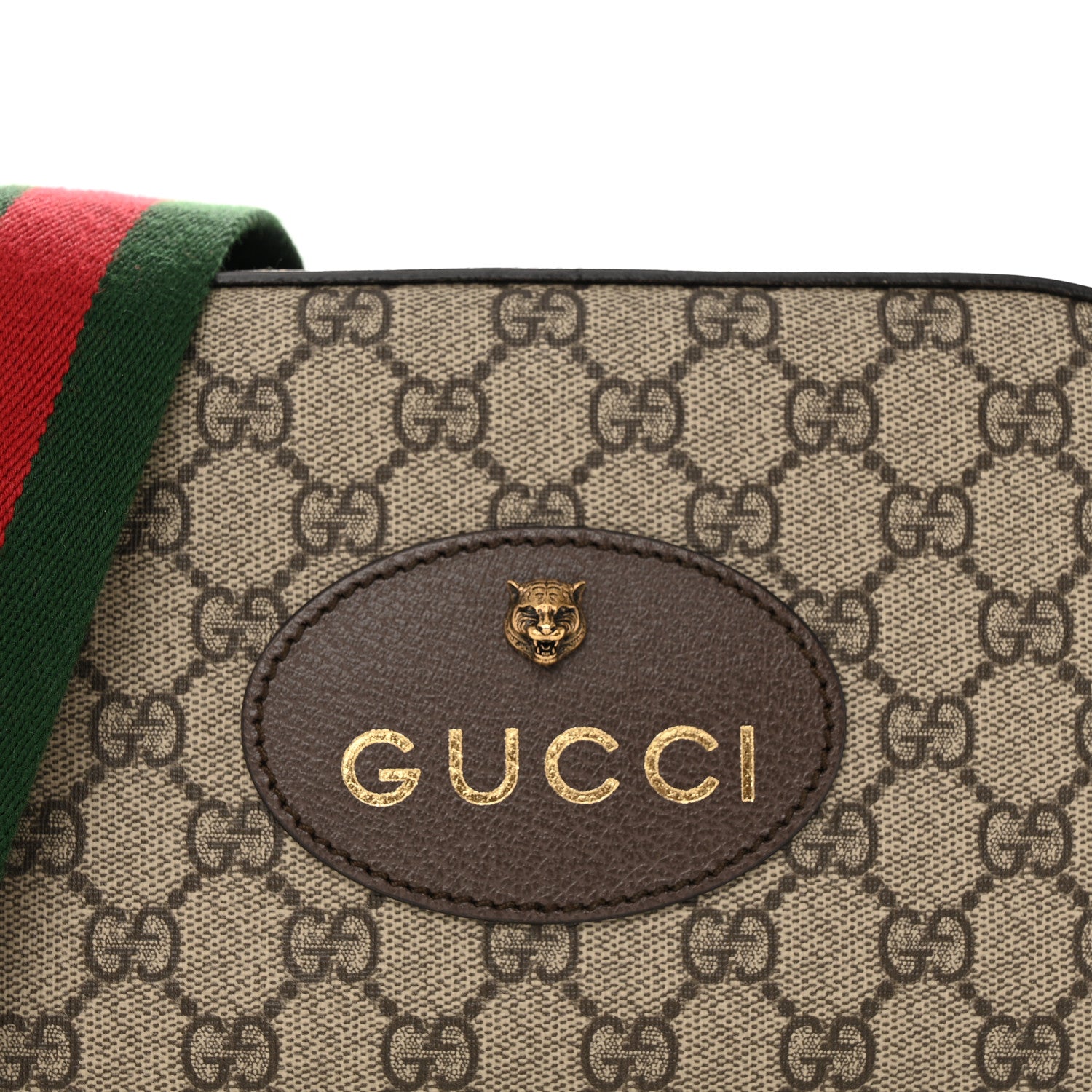 Gucci GG Supreme Monogram Web Neo Vintage Shoulder Bag Beige New Acero Crop 9 of 13