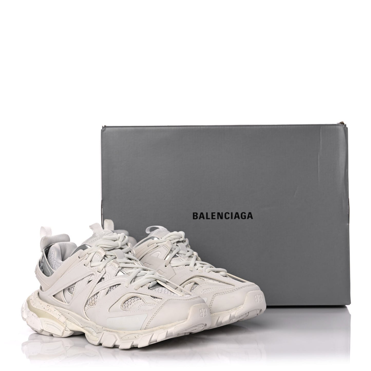 Rubber Mesh Fabric Monocolor Recycled Sole Womens Track Sneakers 38 White