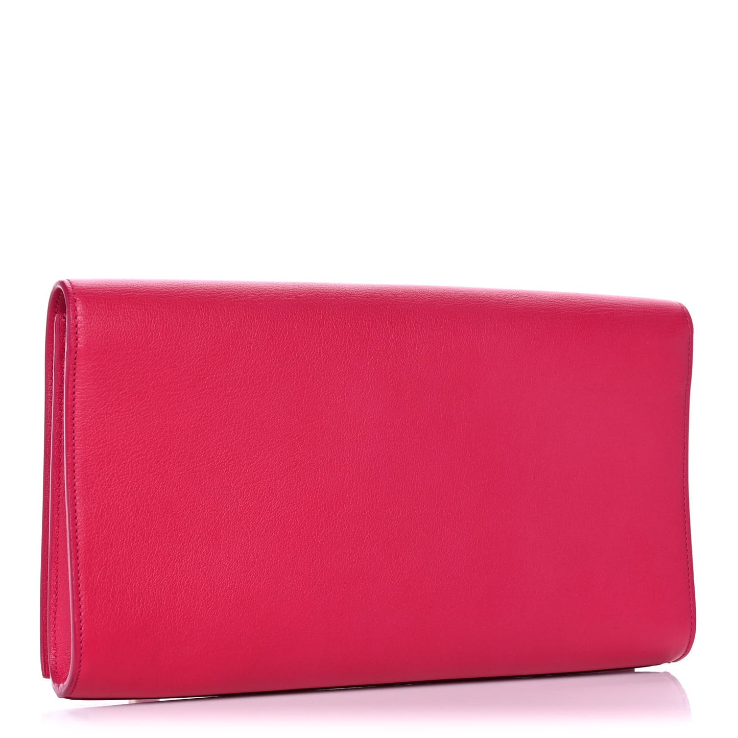 Calfskin Monogram Large Belle De Jour Clutch Lipstick Fuchsia