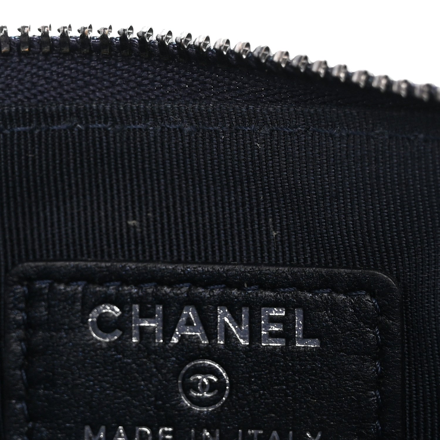 Chanel Lambskin Chevron Quilted Studded Small Cosmetic Case Black 8 of 11