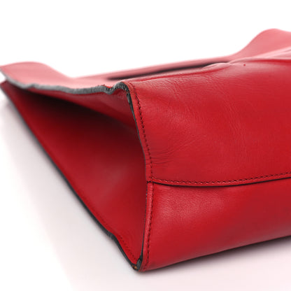 Gucci Calfskin Embossed Medium XL Tote Red 8 of 13
