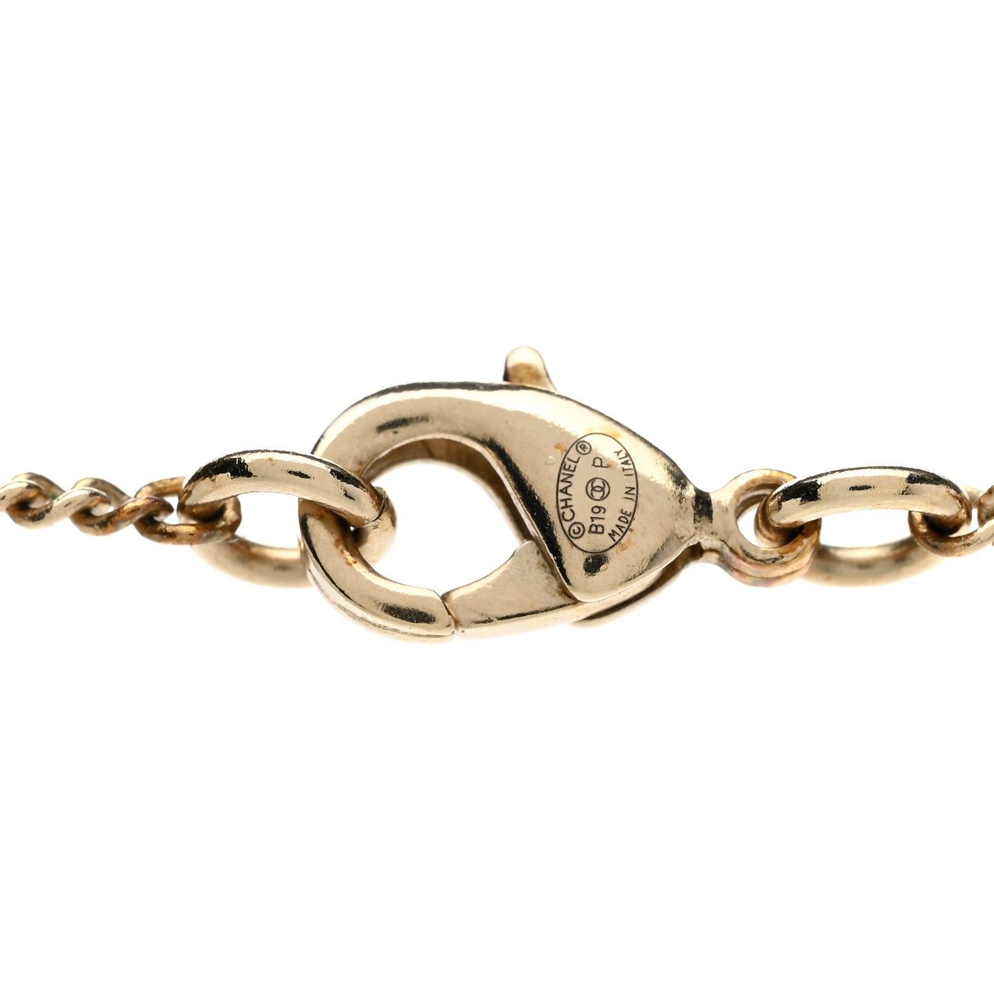 Baguette Crystal High Society CC Pendant Necklace Gold