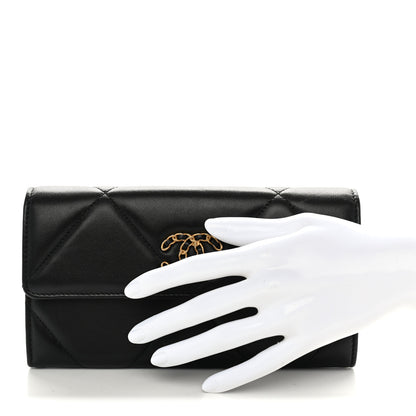 Chanel Lambskin Quilted Chanel 19 Flap Wallet Black 2 of 8
