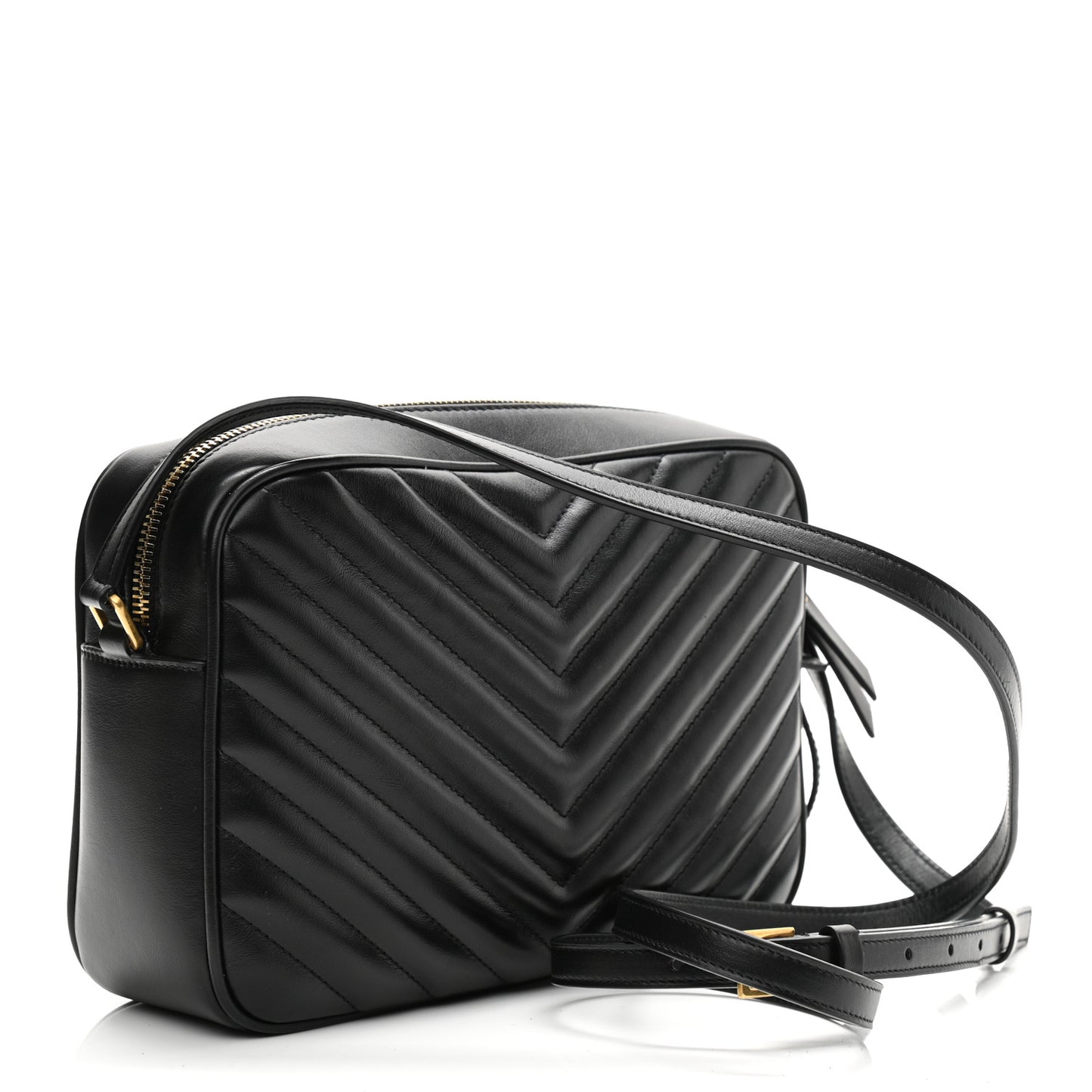 Calfskin Matelasse Monogram Lou Camera Bag Black