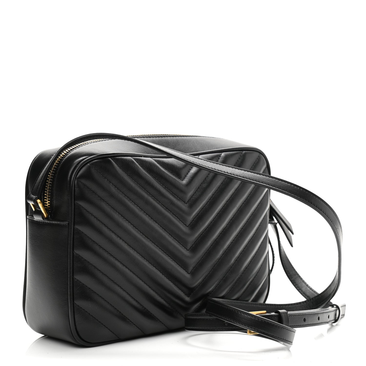 Saint Laurent Calfskin Matelasse Monogram Lou Camera Bag Black 3 of 10