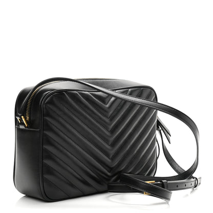 Saint Laurent Calfskin Matelasse Monogram Lou Camera Bag Black 3 of 10