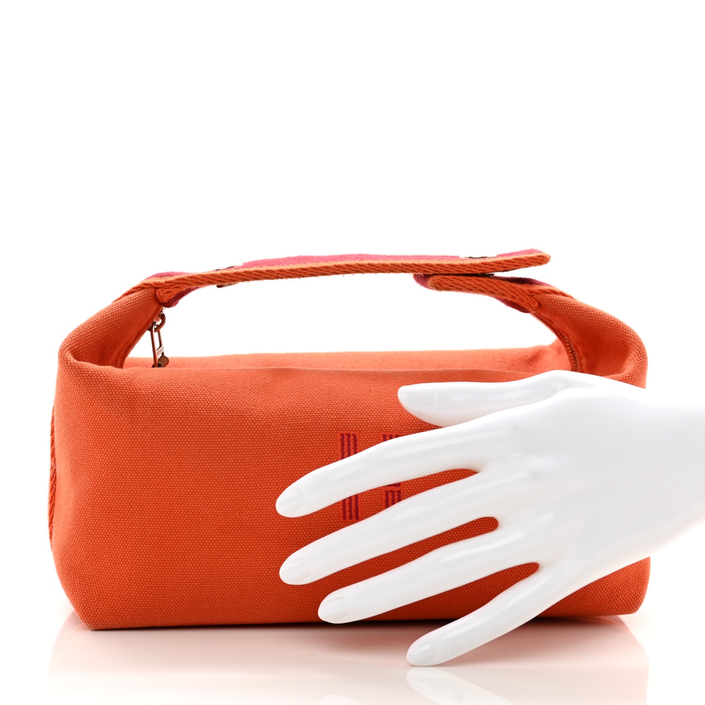 Canvas Small Bride-A-Brac Pouch Orange Burgundy