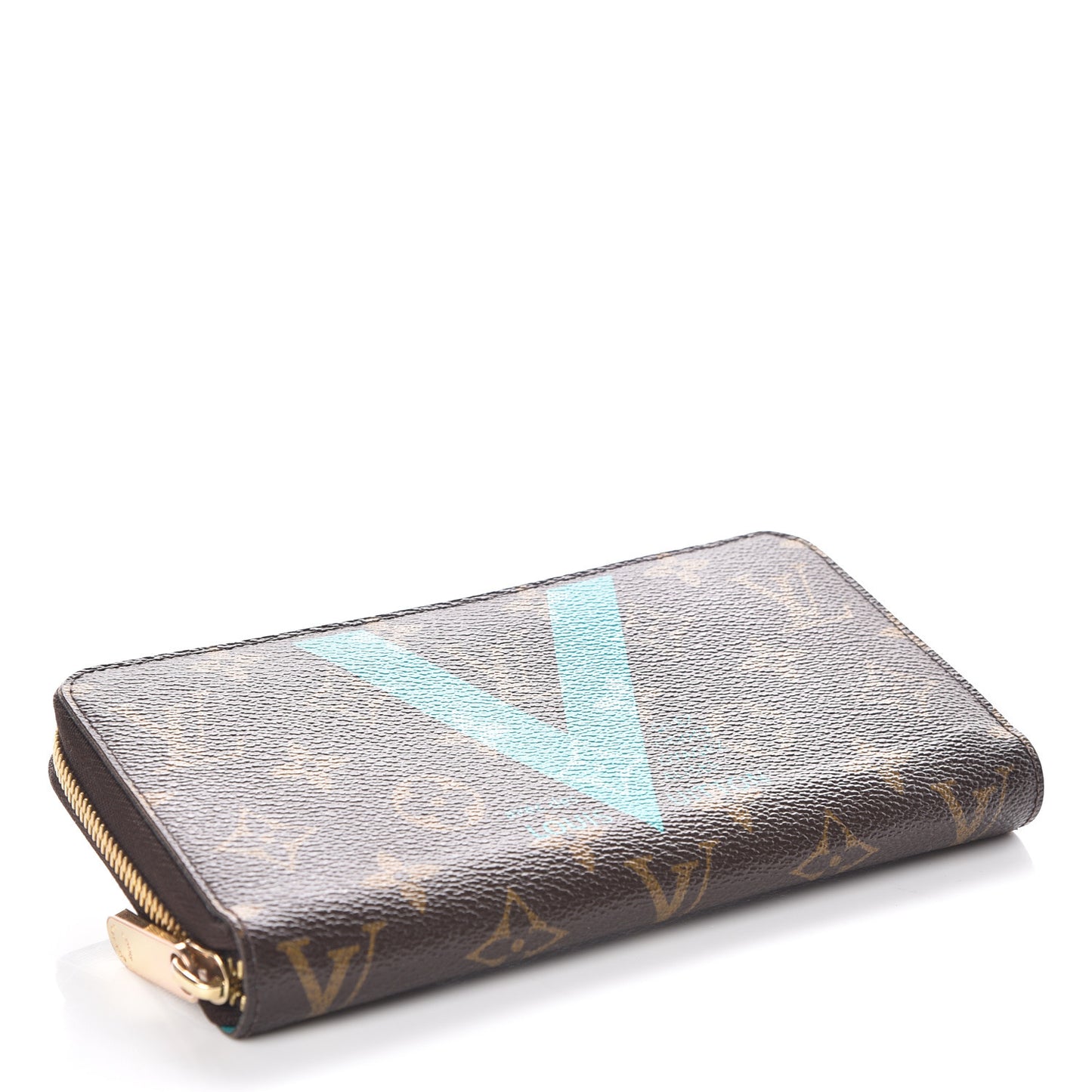 Monogram V Zippy Wallet Turquoise