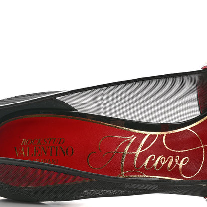 Valentino Garavani Mesh Patent Rockstud Alcove 100mm Pumps 39.5 Black 7 of 10