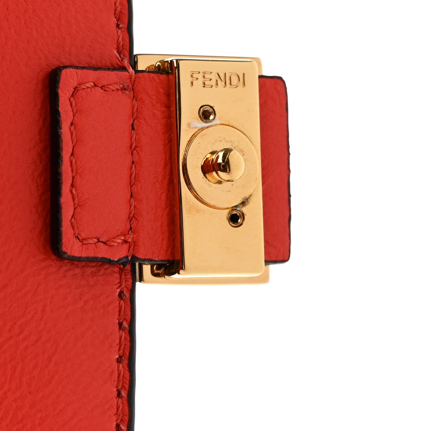 Fendi Nappa Matisse FF Embossed Nano Baguette Charm Tulipano 7 of 8