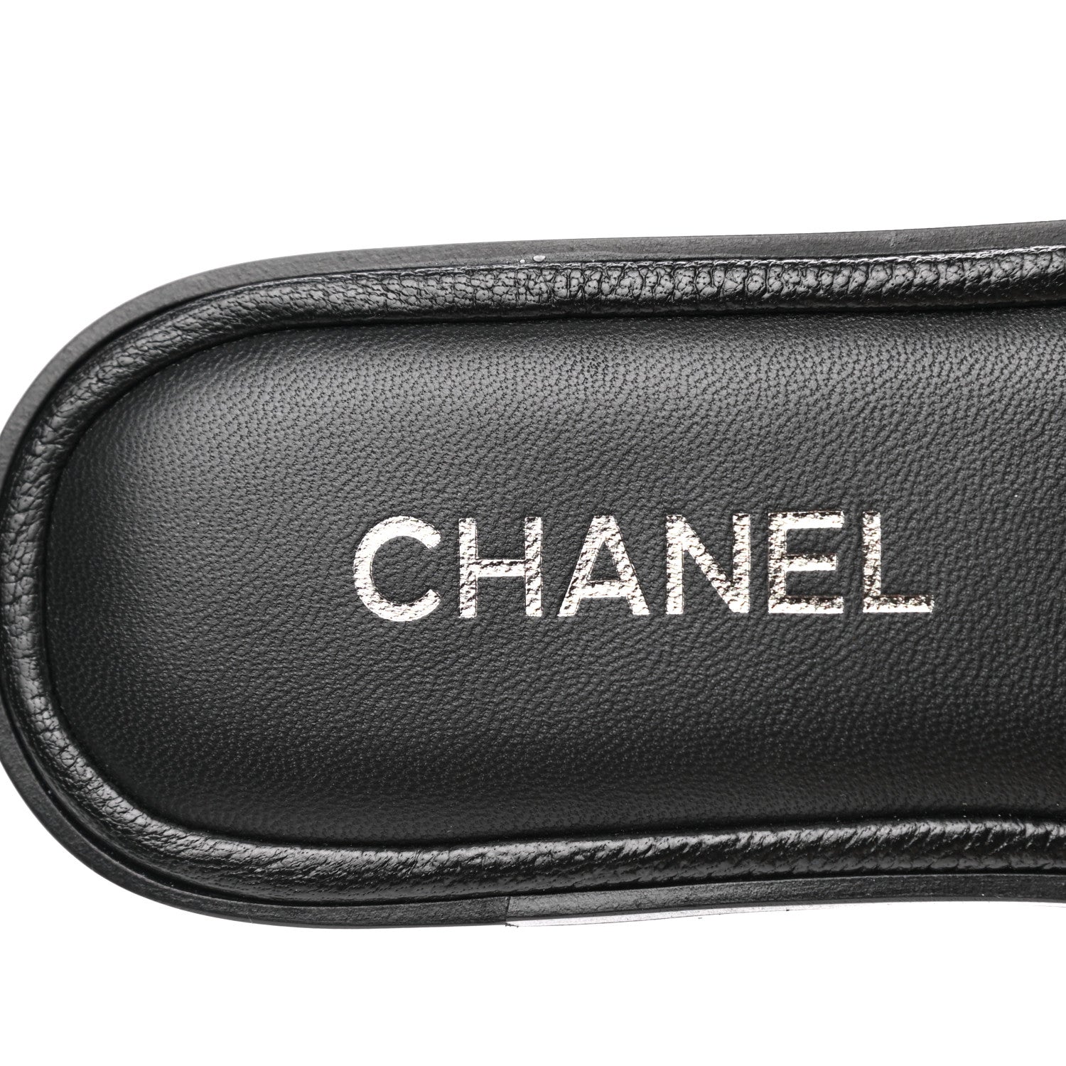 Chanel Shiny Goatskin Quilted CC Mules Sandals 39 Black 8 of 9