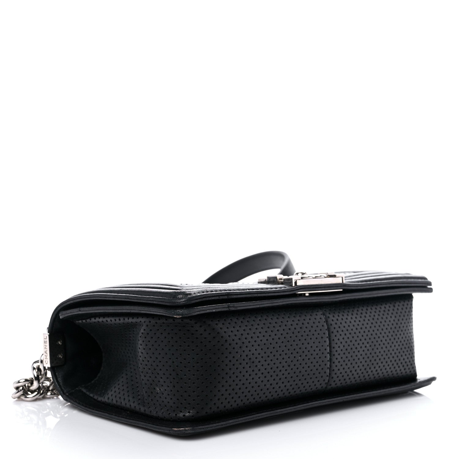 Chanel Lambskin Perforated Medium Boy Flap Black 3 of 13