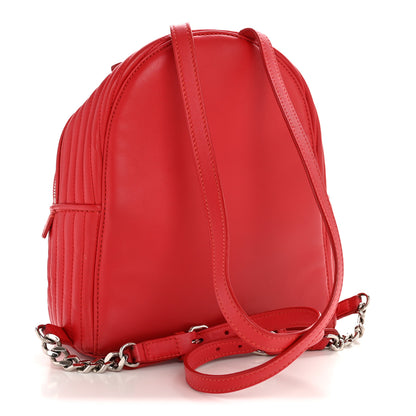 Fendi Shiny Nappa Trapuntata Mini Backpack Papavero 3 of 14