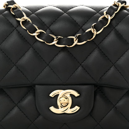 Chanel Lambskin Quilted Mini Square Flap Black 8 of 11