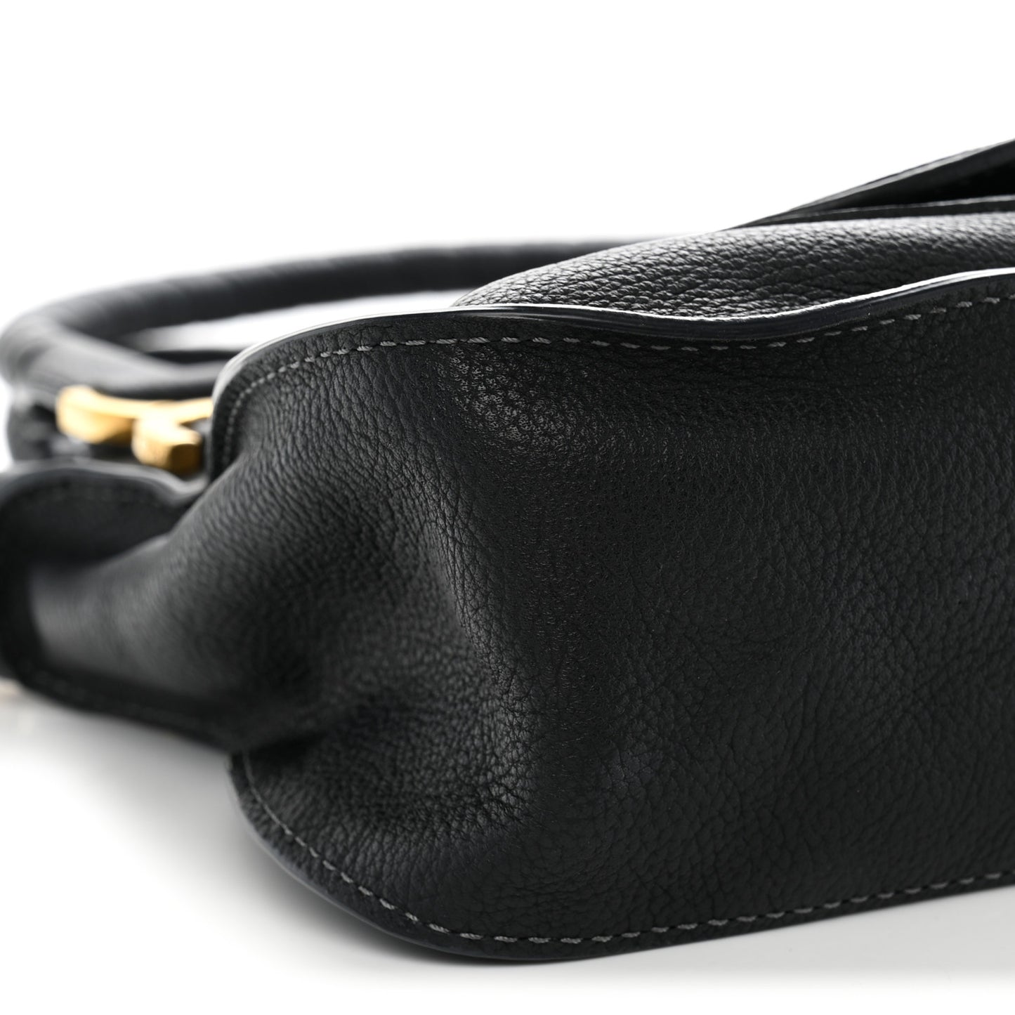 Calfskin Small Marcie Satchel Black
