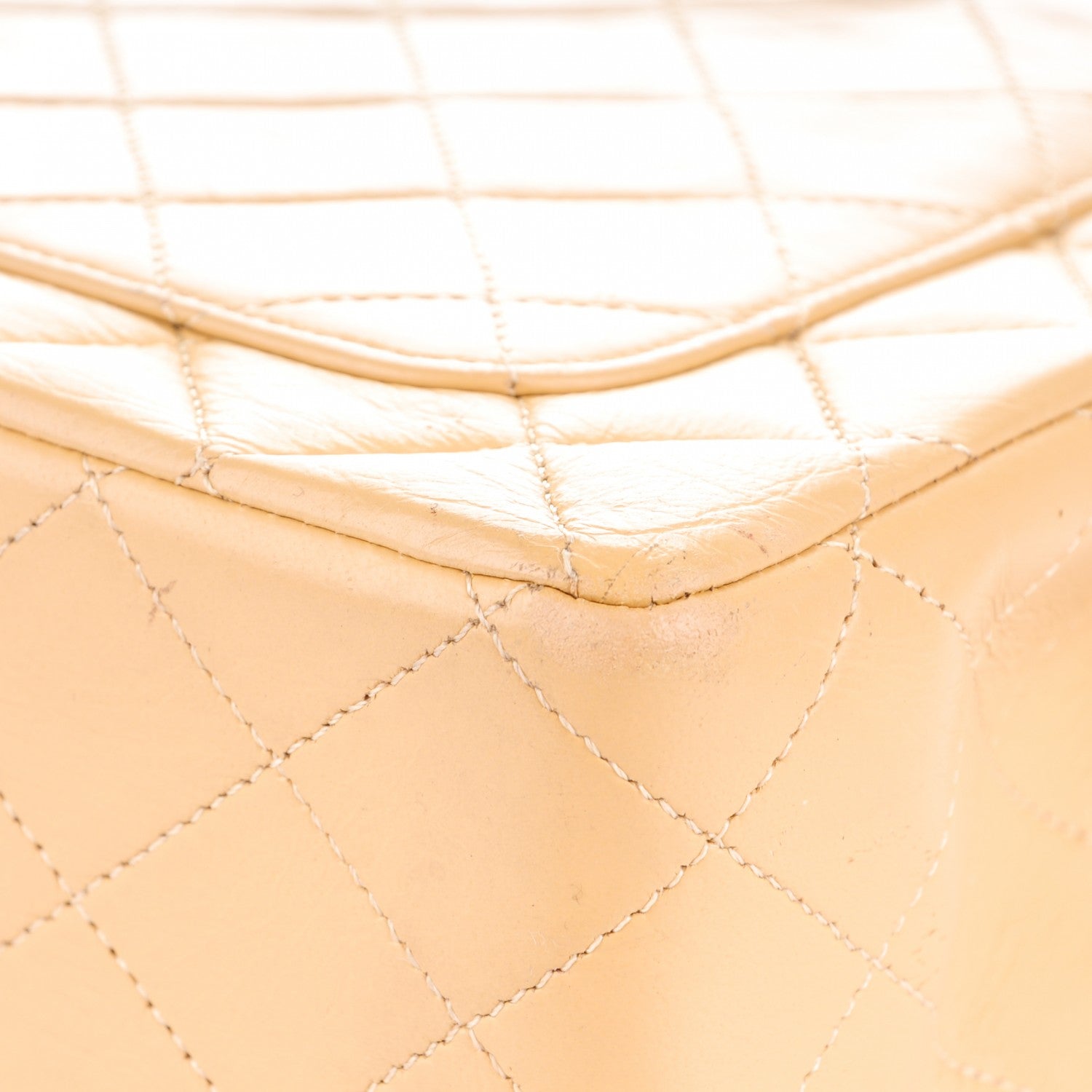 Chanel Lambskin Quilted Medium Double Flap Beige 12 of 13