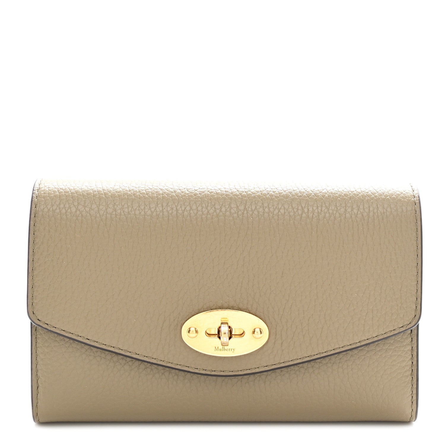 Mulberry Small Classic Grain Medium Darley Wallet Linen Green 1 of 7