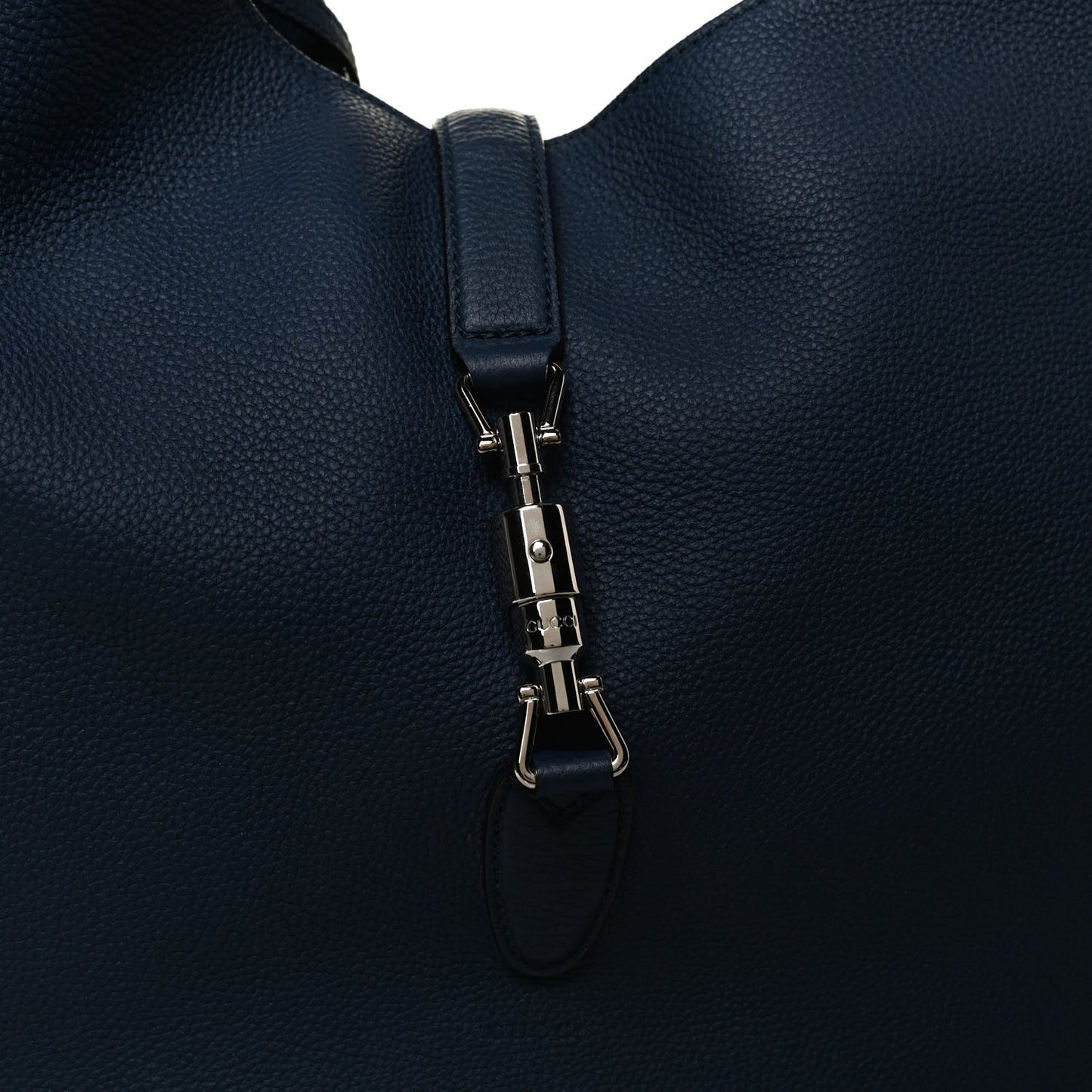 Soft Grained Calfskin Large Jackie Hobo Classic Blue Marine