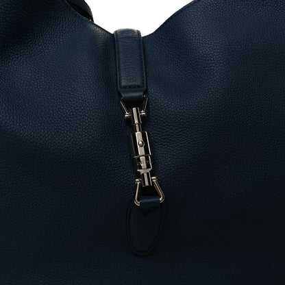 Gucci Soft Grained Calfskin Large Jackie Hobo Classic Blue Marine 8 of 11