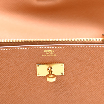 Hermes Epsom Kelly Longue Wallet Gold 6 of 7