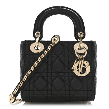 Christian Dior Lambskin Cannage Mini Lady Dior Black 1 of 14