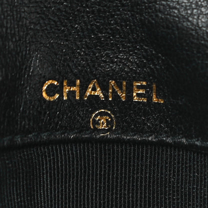 Chanel Lambskin Diamond Stitched Flap Wallet Black 6 of 13