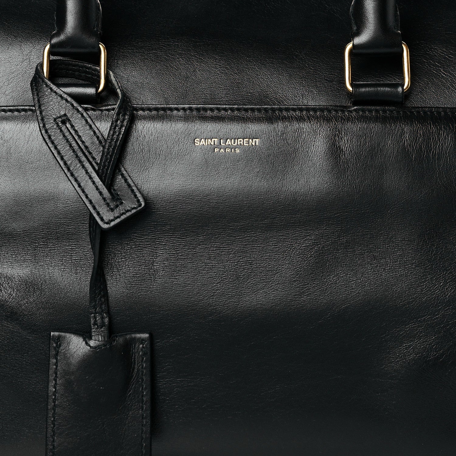 Saint Laurent Calfskin Classic Duffle 6 Black 8 of 18