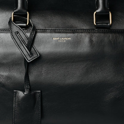 Saint Laurent Calfskin Classic Duffle 6 Black 8 of 18