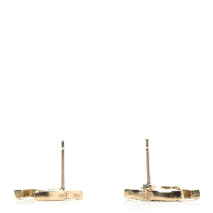 Chanel Crystal CC Earrings Gold 3 of 4
