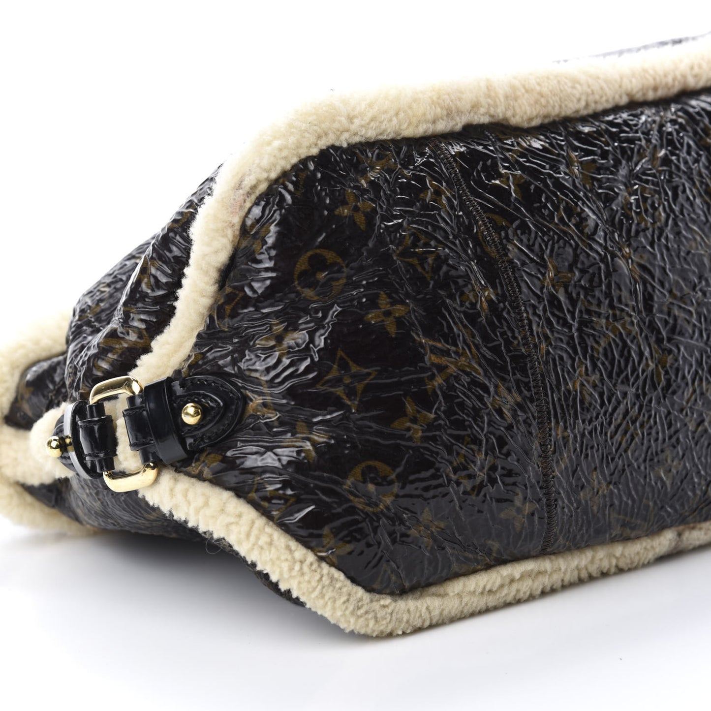 Patent Monogram Shearling Sac Thunder