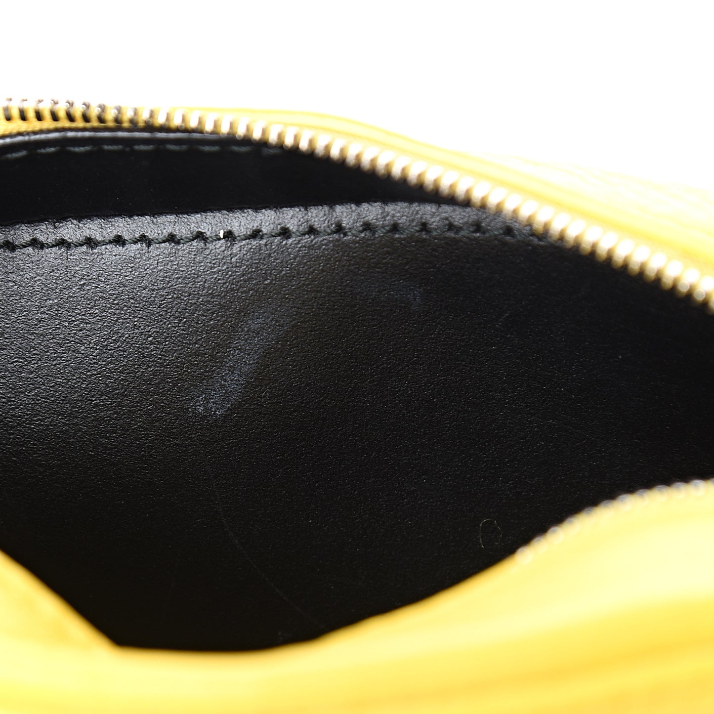 Smooth Calfskin Logo XS Everyday Camera Bag Jaune Soleil Black