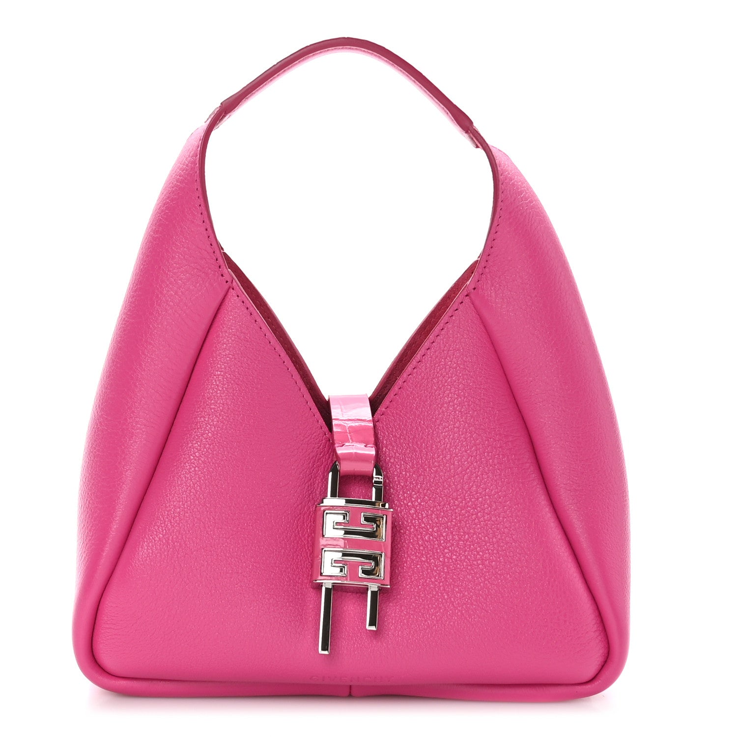 Givenchy Grained Calfskin Mini G-Lock Hobo Neon Pink 1 of 8