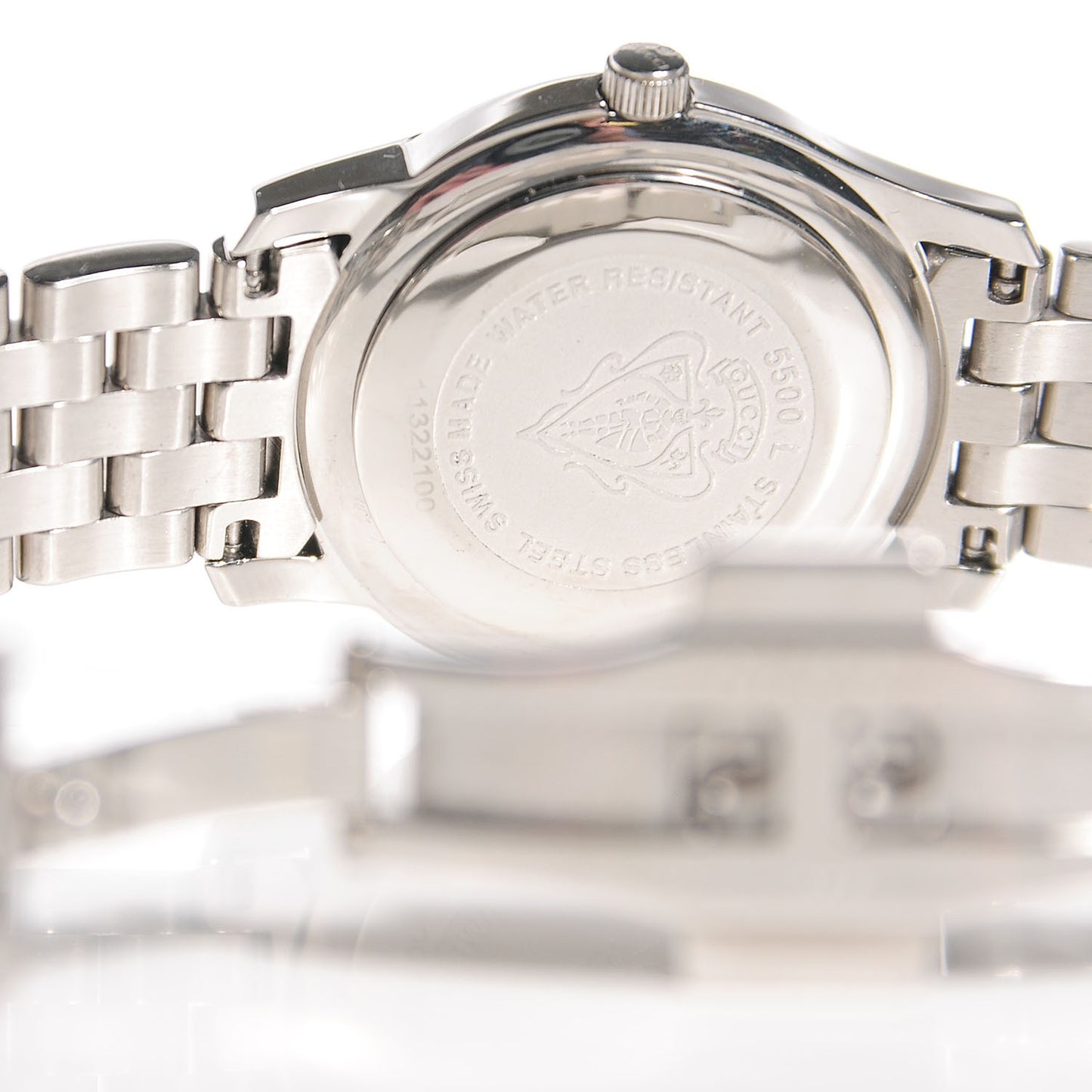 Stainless Steel Diamond 27mm 5500L Quartz Watch Black