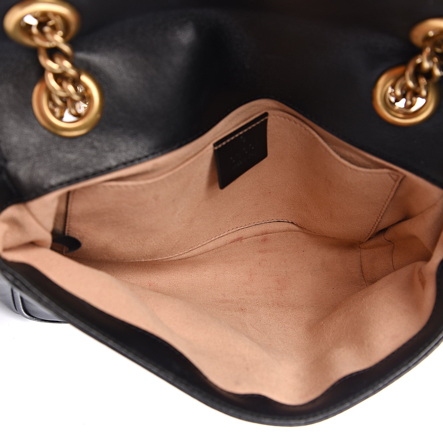 Gucci Calfskin Matelasse Mini GG Marmont Shoulder Bag Black 4 of 18