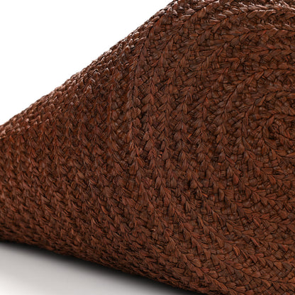 Saint Laurent Raffia Calfskin Medium Panier Tote Dark Chocolate 11 of 12