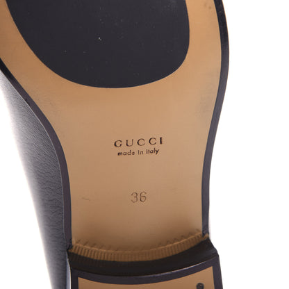 Gucci Goatskin Womens Horsebit Mid-Heel Loafers 36 Black 9 of 11