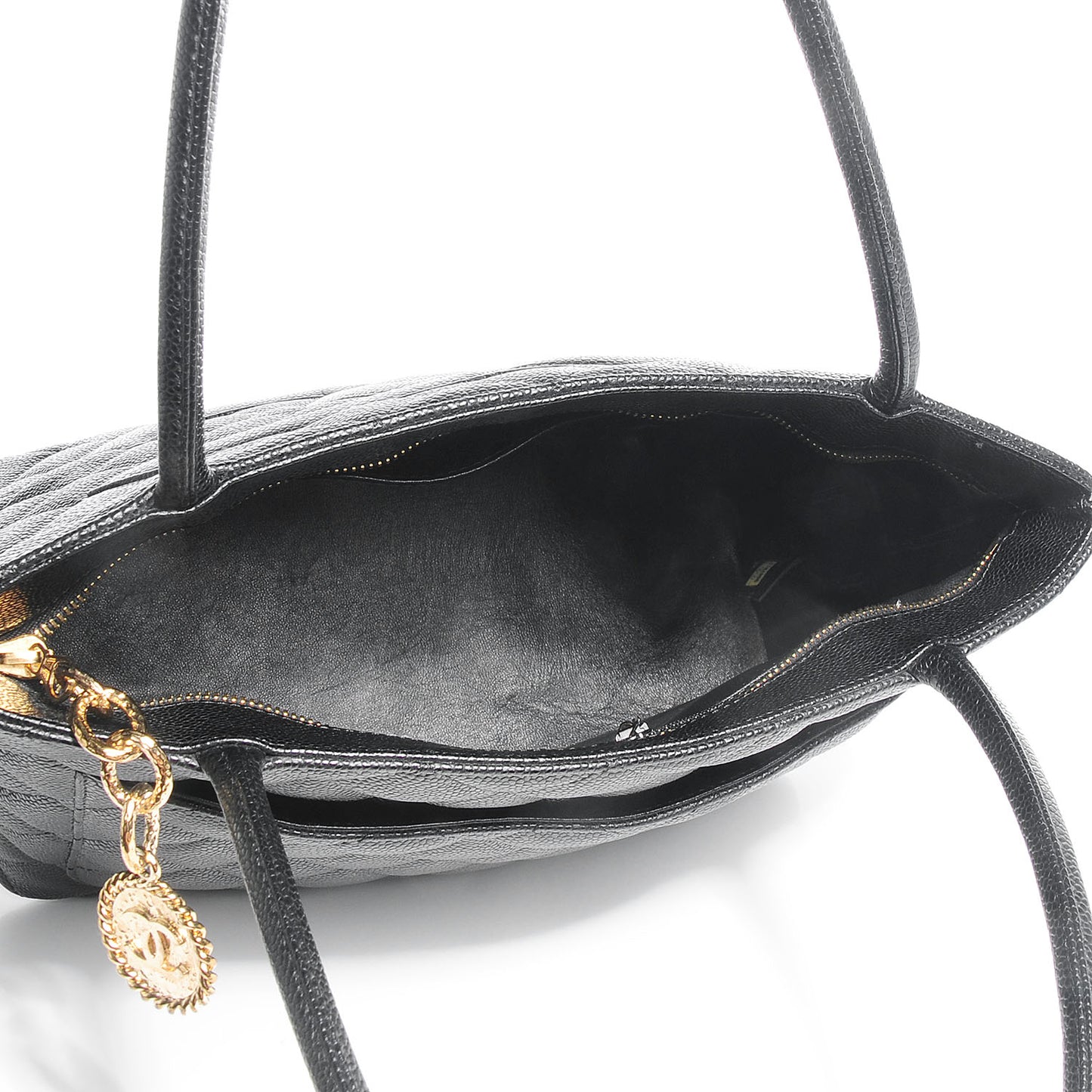 Caviar Medallion Tote Black