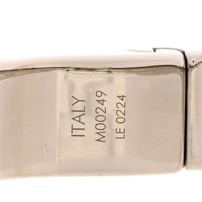 Louis Vuitton Brass Palladium Plated Nanogram Cuff S Silver 5 of 7