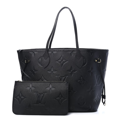 Louis Vuitton Empreinte Monogram Giant Neverfull MM Black 1 of 9