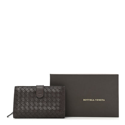 Bottega Veneta Nappa Intrecciato Continental Snap Wallet Brown Coffee 11 of 11