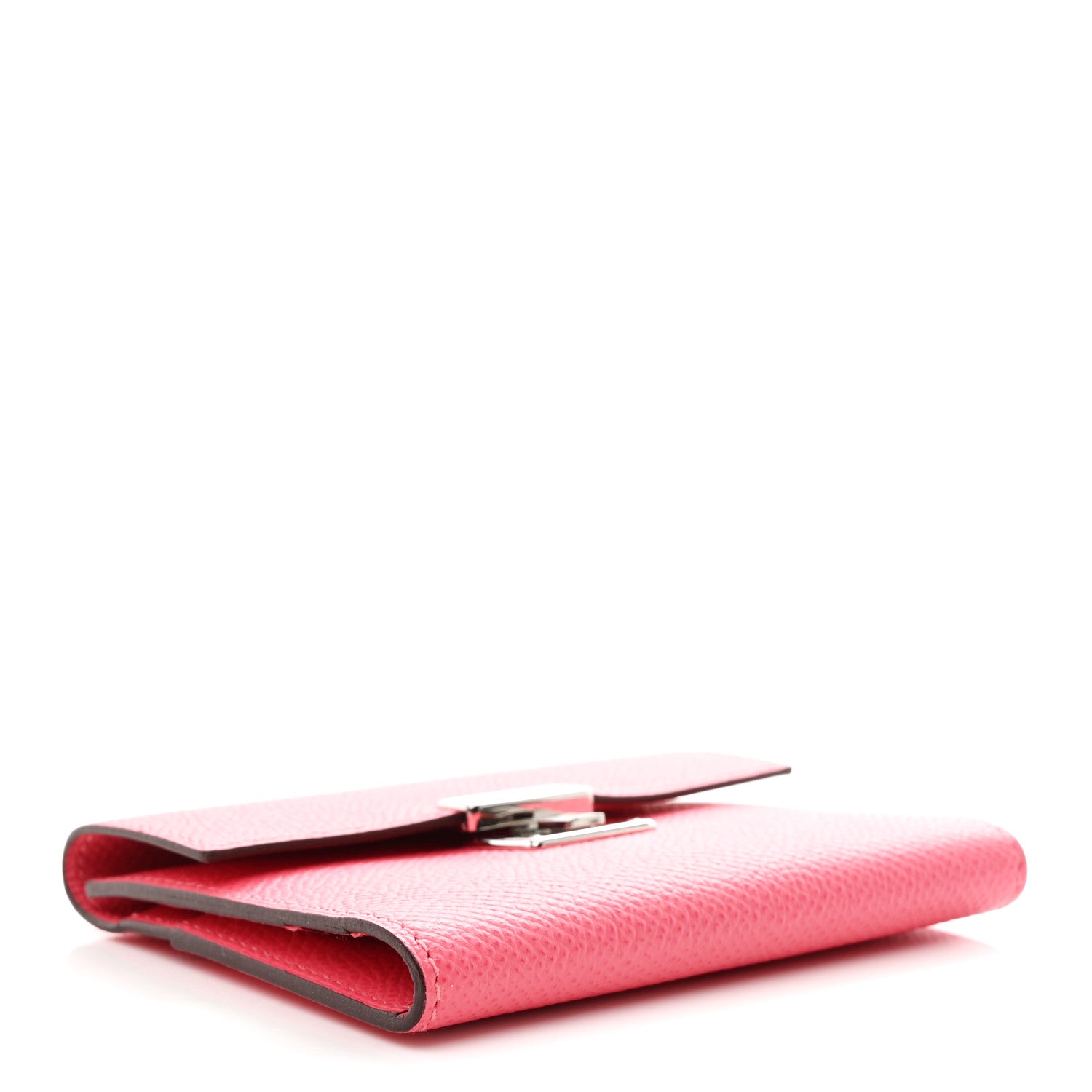 Hermes Epsom Mini Clic Card Holder Rose Azalee 4 of 6