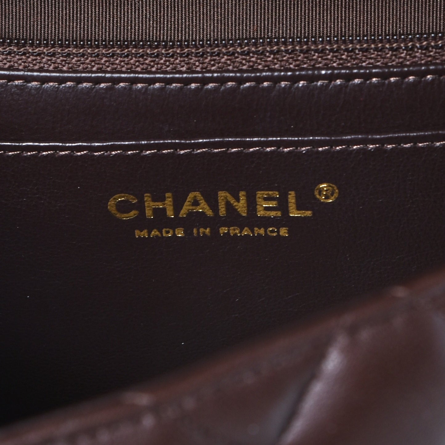 Lambskin Quilted Jumbo Single Flap Dark Brown