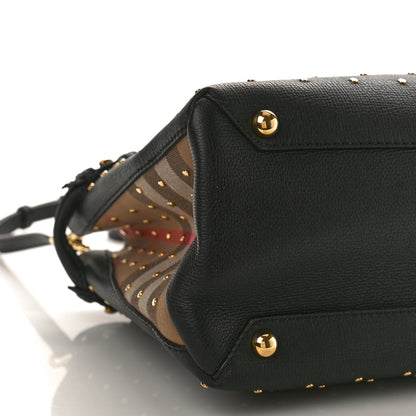Burberry Grainy Calfskin Studded Medium Banner Tote Black 7 of 9