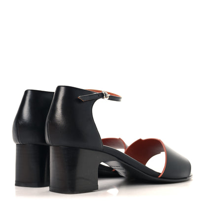 Hermes Calfskin Demoiselle Sandals 39 Black 5 of 10