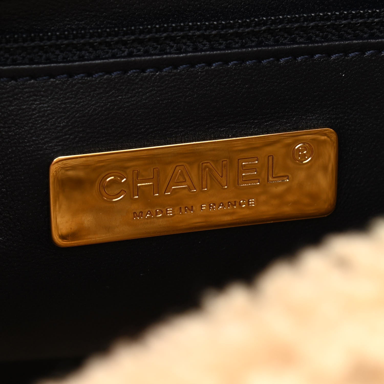 Chanel Crumpled Calfskin Shearling Sheepskin Quilted Medium Chanel 19 Flap Navy 5 of 9