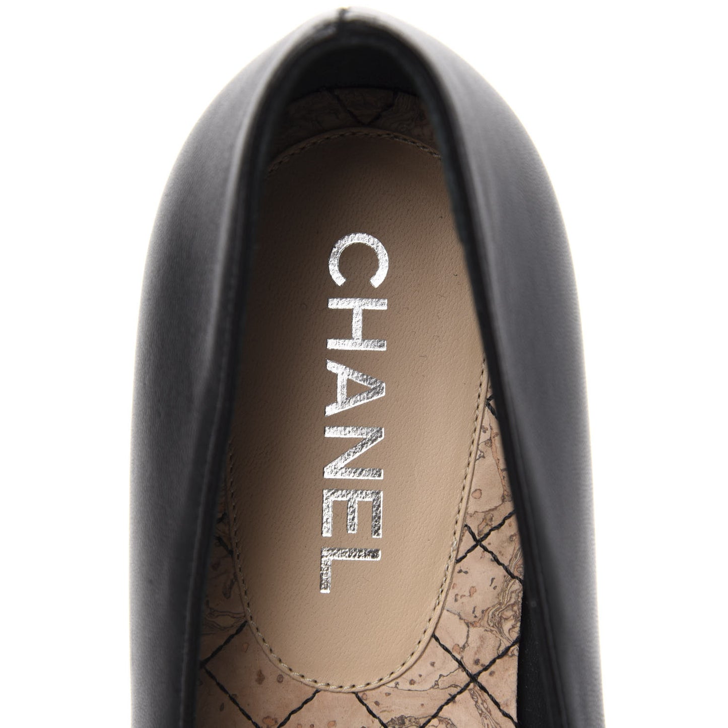 Lambskin Camellia Ballerina Flats 39 Black