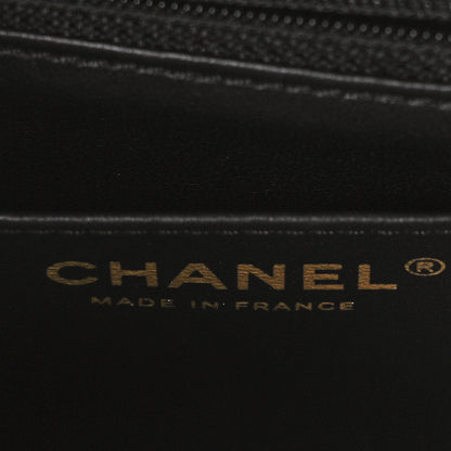 Chanel Lambskin Enamel Pearl Quilted Mini Charm Me Square Flap Black 6 of 9